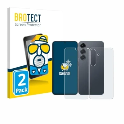 Abbildung von BROTECT Entspiegelungs Schutzfolie für Samsung Galaxy S25 (Display+Rückseite) (2 Stück) Matte Displayschutz Folie, Anti Reflex, Fingerprint