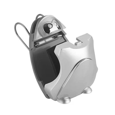 Abbildung von TFA Dostmann SONNYBOY Brillenhalter für Auto PKW LKW, 98.3033, Sonnenbrillen Halterung, grau/silber, L96 x B40 H151 mm