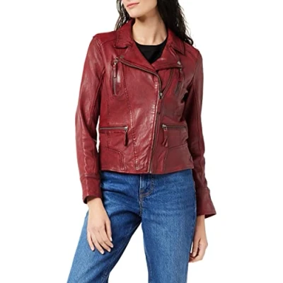 Abbildung von Oakwood Camera Lederjacke, Damen, Größe: XL, Red