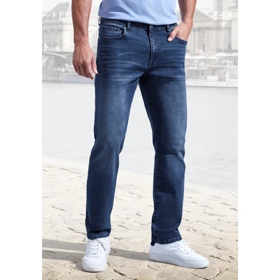 Abbildung von John Devin 5 Pocket Jeans Straight fit aus elastischer Denim Qualität