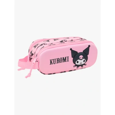 Abbildung von Safta Kuromi 3D Doppelmäppchen für Kinder, ideal Kinder im Schulalter, bequem und vielseitig, Qualität Widerstandsfähigkeit, 21 x 6 8 cm, Rosa, M, Casual