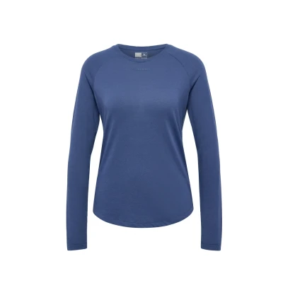 Abbildung von Hummel Vanja Langarmshirt, Damen, Größe: Large, Blue indigo