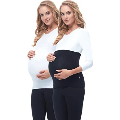 Abbildung von Be Mammy Damen Bauchband 169 2er Pack (Schwarz/Weiß, 44/46)