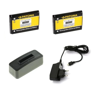 Abbildung von bg akku24 2 Stück Akku,Ladegerät,Netzteil für Samsung DV150F,DV180F,ES65,ES70,ES71,ES73,ES74,ES75,PL20,PL80,PL100, PL120,PL170,ST60,ST65,ST70,ST80,ST90,ST94 ST95,WP10,ST150F,WB30F,WB35F,WB50F,WP10