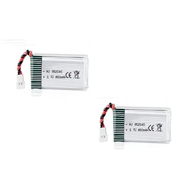 Abbildung von YUNIQUE Green CLEAN Power 2 Wiederaufladbare Lipo Batterien 850mAh 3.7V für Syma X5SC X5SW Drohnen Maximale Flugdauer Stabile Energie, Effizientes Laden 48x25x14 mm 20 g, Silber