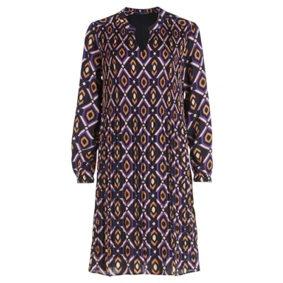 Abbildung von Betty Barclay Plissee Langarm Freizeitkleid, Damen, Größe: 40, Purple black