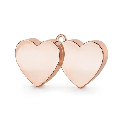 Abbildung von Ballongewicht Herzen 11,5x6cm Beschwerer Gewichte für Helium Ballons Luftballons Heliumballons Ballonhalter Ballonbeschwerer zur Hochzeit Hochzeitsdeko &amp; Partyzubehör Rosegold
