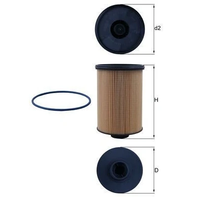 Abbildung von MAHLE ORIGINAL KX 659D Kraftstofffilter Filtereinsatz MAN: TGX, TGS