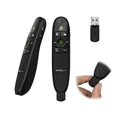 Abbildung von StarTech.com PRESREMOTEG Drahtlose Präsentationsfernbedienung (mit grünem Laserpointer, 27 m, Clicker für Mac und Windows)