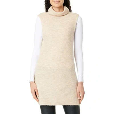 Abbildung von PIECES Damen Pcellen Rollneck Long Knit Vest Noos Bc, White Pepper, M