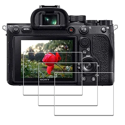 Abbildung von iDaPro Displayschutz schutzfolie für Sony Alpha A7R IV / III II A7 A7S Folie Screen Protector 9H Härte Gehärtetes Glas Einfache Installation [3 Stück]