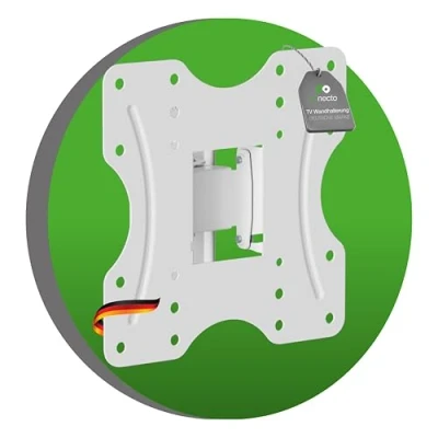 Abbildung von conecto TV Wandhalterung, neigbare und schwenkbare Universal Halterung,max. VESA 200x200 mm, für 23 42 Zoll Flach &amp; Curved Ferseher Monitor bis 30kg, weiß