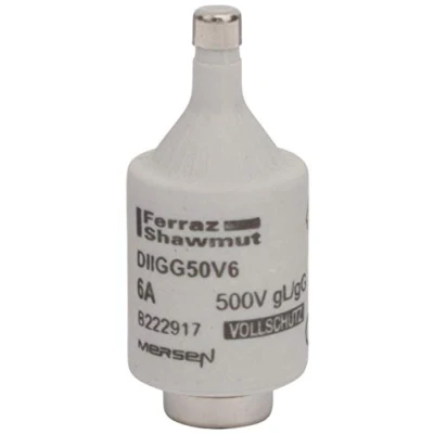 Abbildung von Mersen D Sicherungseinsatz DIIGG50V6 II, 6A grün 4086500000036