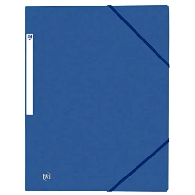 Abbildung von OXFORD 50 Stück Mappen, 3 Klappen, Top File + A4, mit Gummizug, Umschlag für Karten, Blau