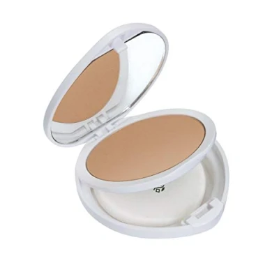 Abbildung von Deborah Kompakte Foundation aus Pulver Formel Pure Nr. 04 Amber mit Vitaminen A und E antioxidative Wirkung, SPF16
