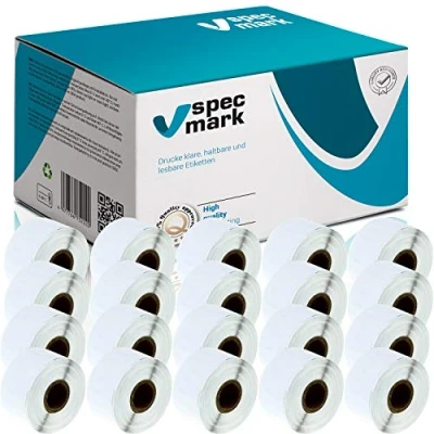 Abbildung von specmark 20 Etiketten Rollen kompatibel mit DYMO 99012 36mm x 89mm S0722400 260 Stück zu allen Etikettendruckern LabelWriter 450 4XL Seiko SLP