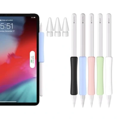 Abbildung von 5 x Schutzhülle für Apple Pencil pro und 3 Mine, hohe Empfindlichkeit Präzision, ergonomische aus Silikon, Pen 2 Generation