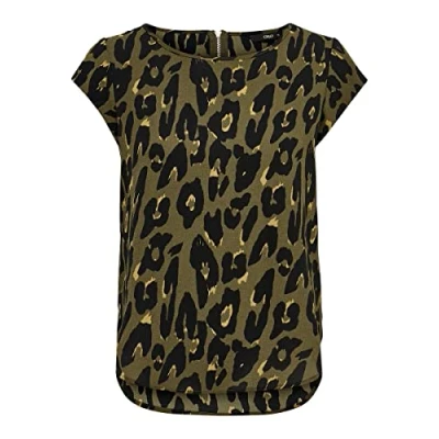 Abbildung von ONLY VIC SS AOP NOOS PTM Bluse, Damen, Größe: 42, Kalamata/stella