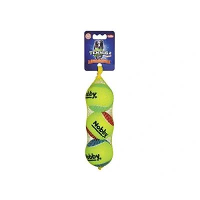 Abbildung von Nobby Spielball Tennisball mit Squeaker 6,5 cm 3er Netz