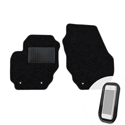 Abbildung von moto MOLTICO Vorne Fußmatten Auto Velours Autoteppiche Schwarz Automatten Set 2 teilig passend für Volvo V70 2011 2016