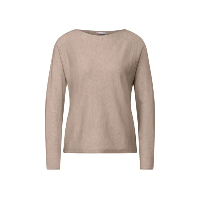 Abbildung von Street One Basic Dolman Strickpullover, Damen, Größe: 34, Beige