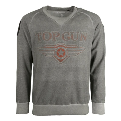 Abbildung von TOP GUN Sweatshirt, Herren, Größe: Small, Anthracite