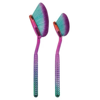 Abbildung von MODA Royal &amp; Langnickel Prismatisches Präzisionspuderpinsel Set, oval, 4 teilig, inklusive großer Präzisionspuder, kleine Präzisionspuderpinsel, Ombré