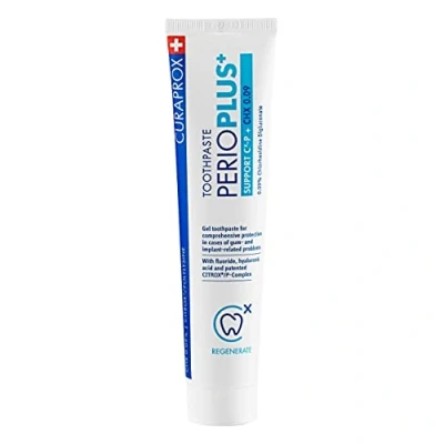 Abbildung von Curaprox Perio Plus Support Gel Zahnpasta Mundpflege Bei Zahnfleischproblemen Unterstützt Die Plaque kontrolle Und heilung 75 Ml Tube
