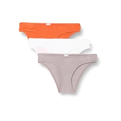 Abbildung von Calvin Klein Underwear 3 PACK Ideal Slip, Damen, Größe: Medium, Orange rust grey sand white