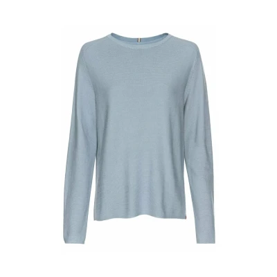 Abbildung von camel active Rundhals Strickpullover, Damen, Größe: Large, Soft blue