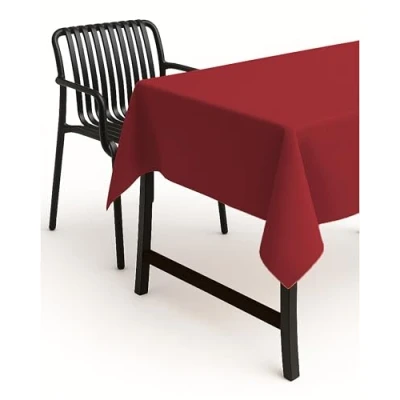 Abbildung von Brilliant Tischdecke Leinen Optik ECKIG 110x110 Rot bügelfrei pflegeleicht, gleichmäßige Leinenstruktur