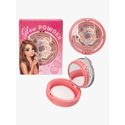 Abbildung von Depesche 12814 TOPModel Glow Puder Beauty and Me, im runden Klappdöschen, leicht glänzend in Nude und Brauntönen, inkl. Spiegel Schwämmchen