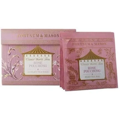 Abbildung von FORTNUM &amp; Mason, Rose Pouchong, 15 seidige Teebeutel für ganze Blätter