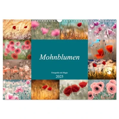 Abbildung von Mohnblumen Fotografie mit Magie (Wandkalender 2025 DIN A3 quer), CALVENDO Monatskalender