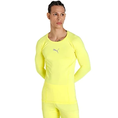 Abbildung von PUMA Herren Liga Baselayer Tee LS T Shirt Longsleeve, Fluo Yellow, S