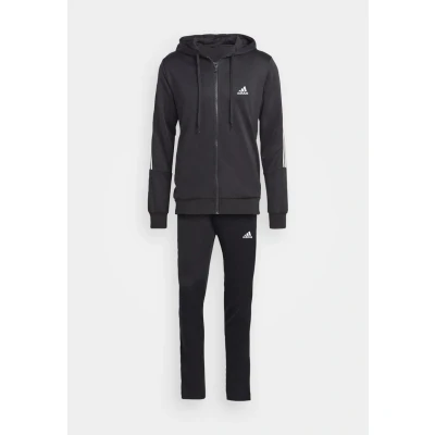 Abbildung von adidas Herren 3 Stripes Track Suit, Black/White, L