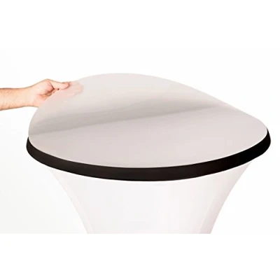 Abbildung von TexDeko® 2er Pack Schutzplatte für Stehtische Bistrotische, Stehtischhussen, Abdeckplatte aus Kunststoff (Ø 78 cm)