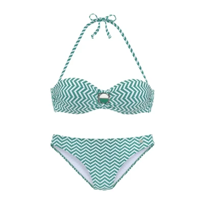 Abbildung von JETTE Bügel Bandeau Bikini, mit Zier Accessoires