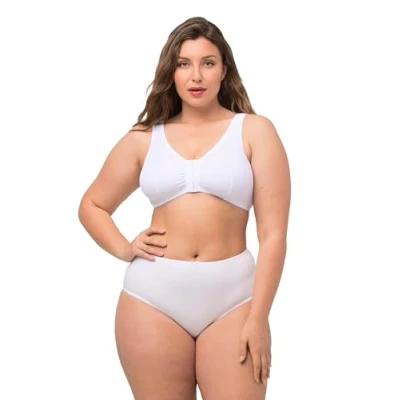 Abbildung von Ulla Popken Damen Bustier, Cup C/D BRA, weiß, 120D