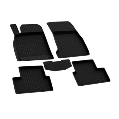 Abbildung von Fußmatten 3D Matten Gummimatten kompatibel mit Mercedes A Klasse W176 2012 2018 Schwarz 4X