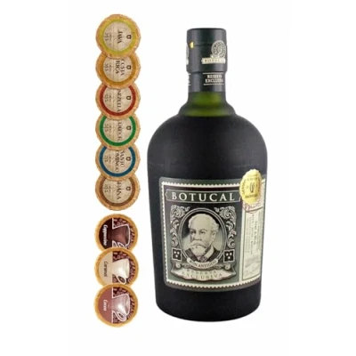 Abbildung von Ron Botucal Reserva Rum + 9 Edelschokoladen in Geschmacksvariationen