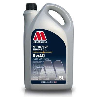 Abbildung von Millers Oils Xf Premium 0W 40 5l Motoröl 7725 5 VOLKSWAGEN: New Beetle Schrägheck, Golf 4 Schrägheck