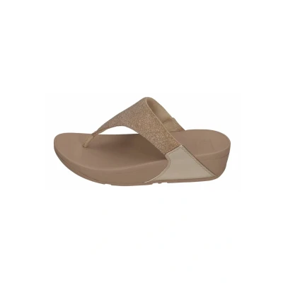 Abbildung von Fitflop Zehentrenner LULU Shimmerlux TOE POST Zehentrenner, Damen, Größe: 36, Latte beige Schuhe