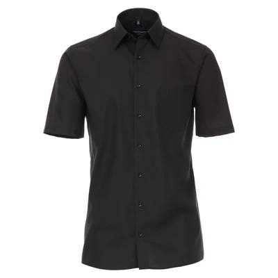 Abbildung von CASAMODA Comfort Fit Hemd Halbarm New Kent Kragen Popeline schwarz Gr. 38
