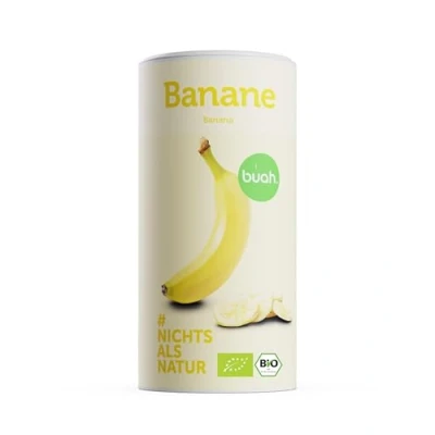 Abbildung von BUAH® Gefriergetrocknete Bio Bananen Chips Als Snack Oder Für Smoothies Idealer Süßigkeiten Ersatz Vegan &amp; ohne Zuckerzusatz 210g