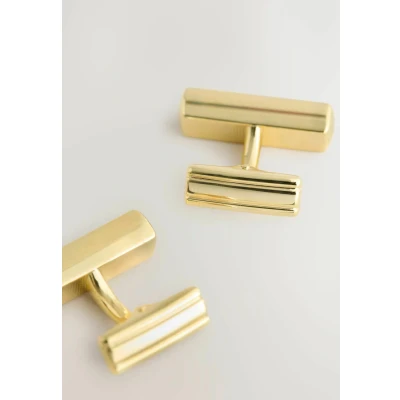 Abbildung von Next BAR Manschettenknopf, Herren, Größe: One Size, Gold tone