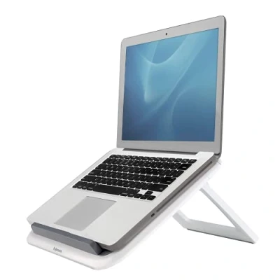 Abbildung von Fellowes Laptop Ständer I Spire Quick Lift faltbar für Laptops bis 17 Zoll (43,18 cm) weiß