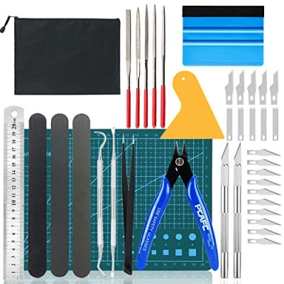 Abbildung von X SIM FITNESSX 39 Stück DIY Bastelwerkzeug Basic Tools Gundam Modellbau Werkzeuge Kraft Handwerk Set für Auto Modell Bausatz Reparatur Specksteine 3D Printer A5 Matte