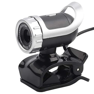 Abbildung von YWBL WH USB 2.0 Snap On Webkamera 12M Pixel Webcam Kamera HD 360 Grad drehbarer Ständer Eingebautes Mikrofon für PC