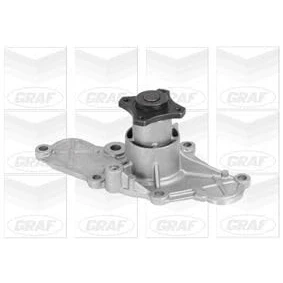 Abbildung von GRAF PA917 Wasserpumpe mit Dichtung mechanisch Stahlblech für Keilrippenriementrieb MAZDA: Xedos 9, FAMILIA 5, MX 3, FORD USA: PROBE 2
